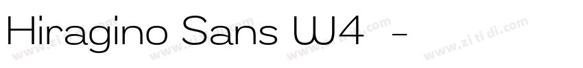 Hiragino Sans W4样品字体转换